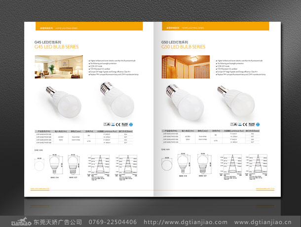 2020年新款LED節(jié)能燈宣傳冊設計制作欣賞